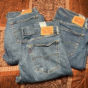 3 pairs of 36x34 Levi’s 505 jeans